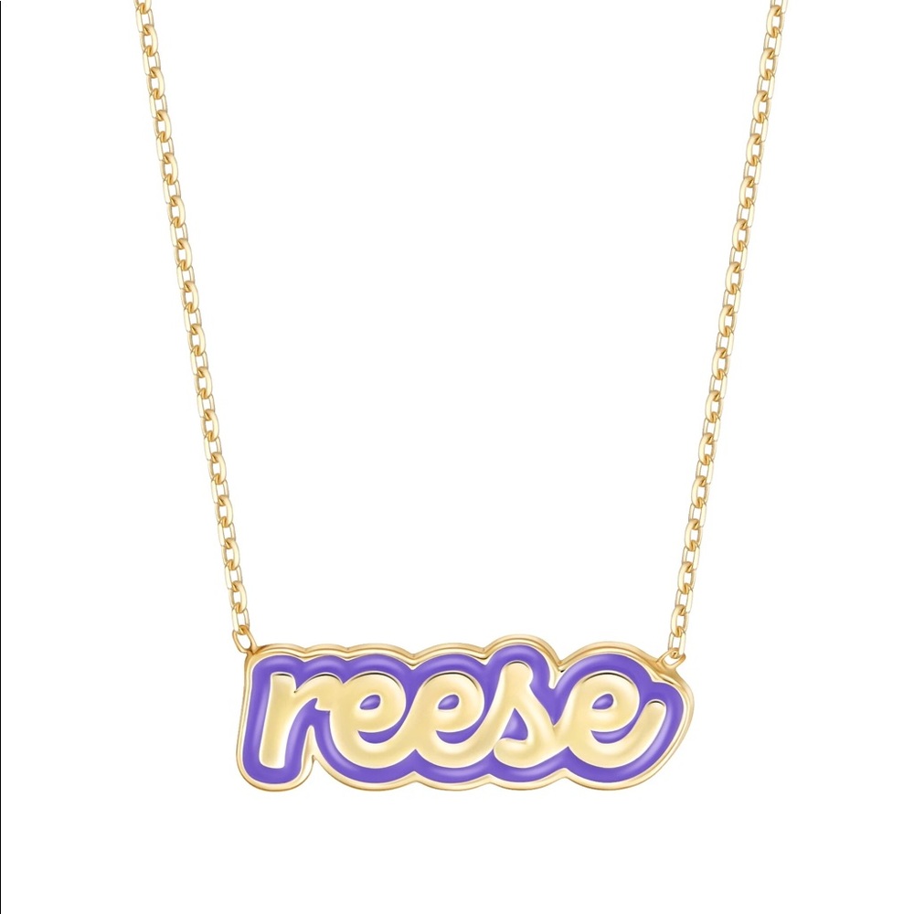 Custom Enamel Name Necklace